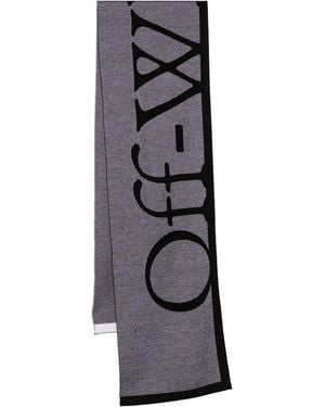 Off-White c/o Virgil Abloh Jacquard Bookish Scarf - Grey