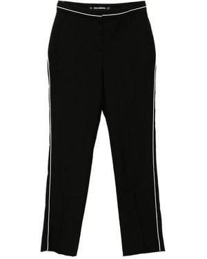 KARL LAGERFELD Piping Pants - Black