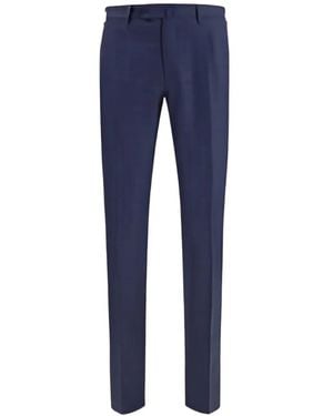 Germano 1952 Checked Straight-Leg Trousers - Blue