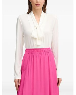Joseph Ribkoff Tie-Neck Long-Sleeve Blouse - Pink