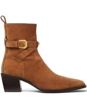 Versace Botas chelsea Angelo con tacón de 70 mm - Marrón