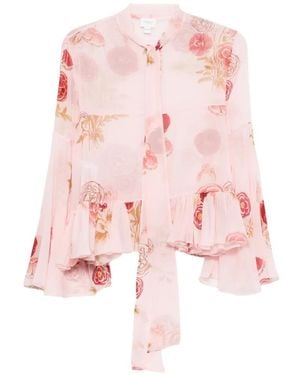 Giambattista Valli Floral-Print Blouse - Pink