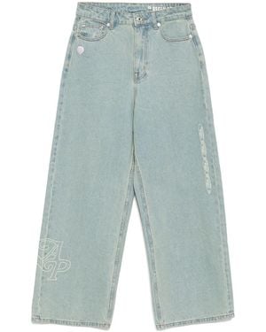 A Bathing Ape Logo-Patch Jeans - Blue
