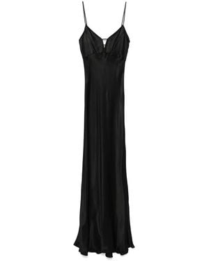 Twinset Satin Maxi Dress - Black