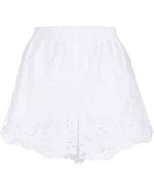 Chloé Broderie Anglaise Mini Shorts - White