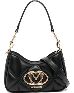 Love Moschino Logo-Plaque Tote Bag - Black