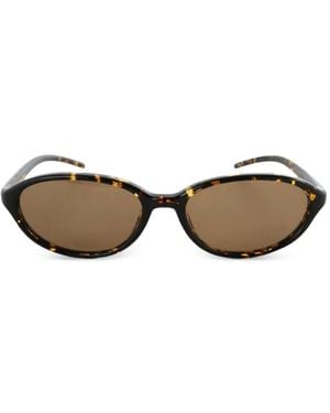 Chimi Ellipse Tortoiseshell-Effect Oval-Frame Sunglasses - Brown
