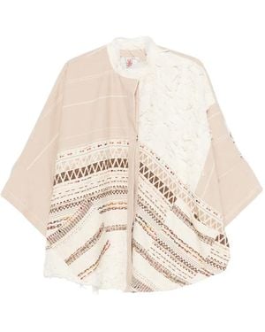 Bye Geometric-Pattern Jacket - White