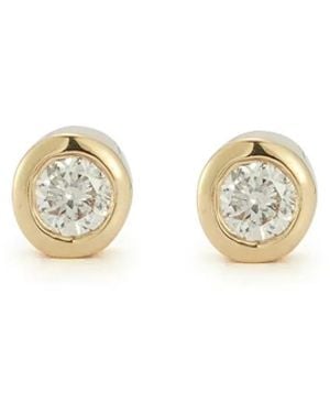 Mateo Diamond Stud Earrings - Metallic