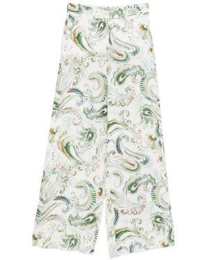 Marella Domino Belt-Loop Pocket Trousers - White