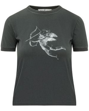 Fiorucci Cupid-Print T-Shirt - Gray