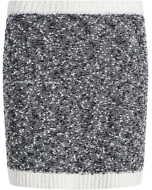 Cinq À Sept Falda corta Adalee con ribete en contraste - Gris