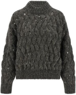 Brunello Cucinelli Dazzling Waves Sweater - Grey