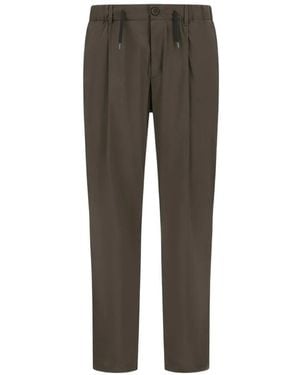 Herno Drawstring-Detail Elasticated-Waist Pants - Grey