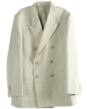AURALEE Double-Breasted Blazer - White