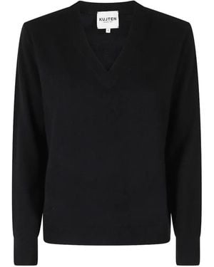 Kujten Lita V-Neck Cashmere Sweater - Black