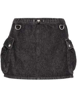 Coperni Cargo-Minirock Aus Denim - Schwarz