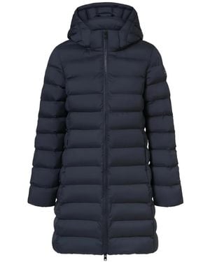 Ecoalf Cronulla Hooded Single-Breasted Coat - Blue