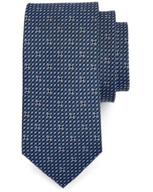 Ferragamo Patterned Tie - Blue