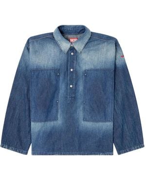 DIESEL Henley buttoned shirt - Azul