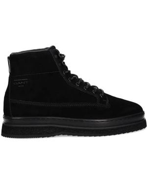GANT Botas Con Cordones Y Logo - Negro
