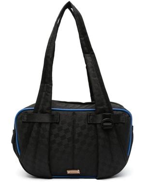 Adererror Rei Checked Tote Bag - Black