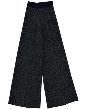 Circus Hotel Floral Wide-Leg Pants - Blue