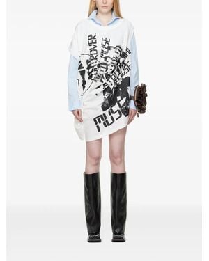 VAQUERA T-Shirtjurk Met Grafische Print - Wit