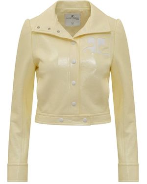 Courreges Logo-Detail Jacket - Yellow