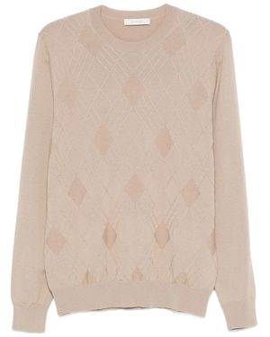 Diktat Argyle-Pattern Jumper - Natural