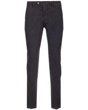 Al Duca d'Aosta Slim-Fit Cotton Trousers - Blue