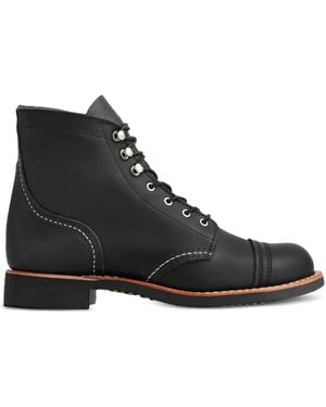 Red Wing Iron Ranger Leather Lace-Up Boots - Black