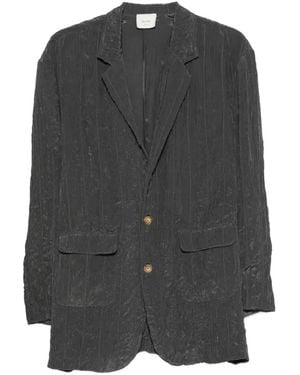 Alysi Single-Breasted Flap-Pocket Blazer - Gray