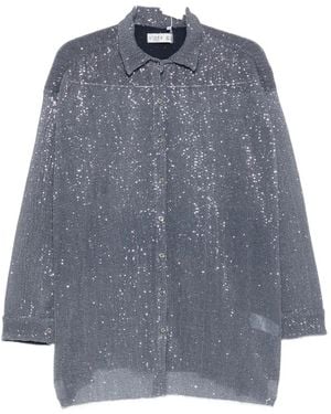 L'idée La Musique Sequin-Embellished Shirt - Blue