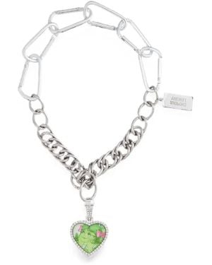 Chopova Lowena Dreamer Carabiner Heart-Charm Necklace - White