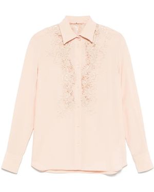 Ermanno Scervino Lace-Panel Shirt - Natural