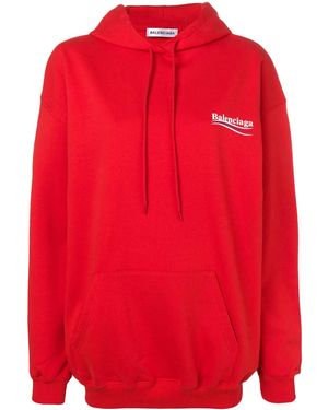 Balenciaga Political Campaign Logo Hoodie - Red