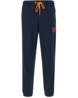 Sun 68 Logo-Embroidered Track Pants - Blue