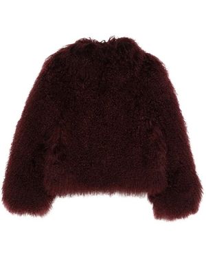 DUCIE Rochelle Shearling Jacket - Red