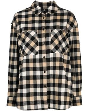 Woolrich Checked Long-Sleeve Flannel Shirt - Black