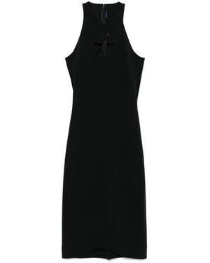 Mugler Fitted Midi Dress - Black