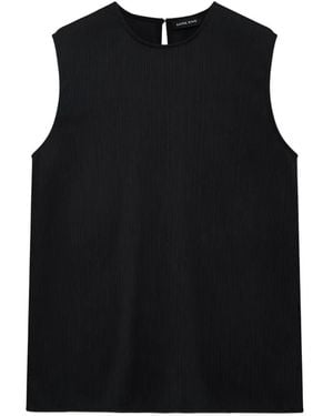 Anine Bing Malia Round-Neck Top - Black