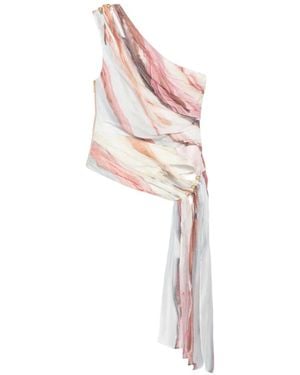 Aje. Haut Drapé Capture À Une Épaule - Pink