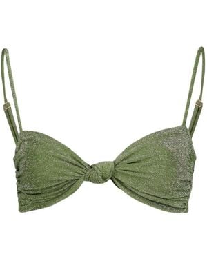 Johanna Ortiz Heliconia Shimmering Bikini Top - Green