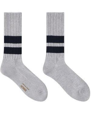 Comme des Garçons Stripe-Detail Ribbed Socks - White