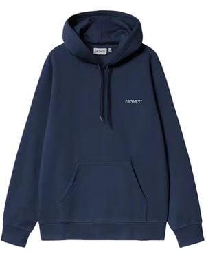 Carhartt Logo-Print Hooded Hoodie - Blue