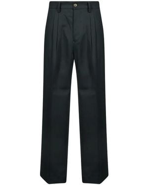 Costumein Pleated Button-Cuff Trousers - Black