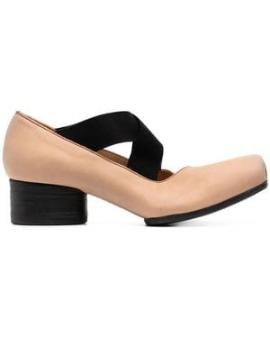 Uma Wang 40Mm Leather Court Shoes - Black