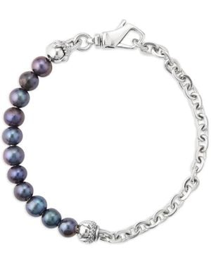 Emanuele Bicocchi Pearl-Embellished Chain-Link Bracelet - White