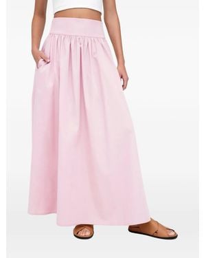 MARCELLA Raven Elasticated-Waistband Maxi Skirt - Pink